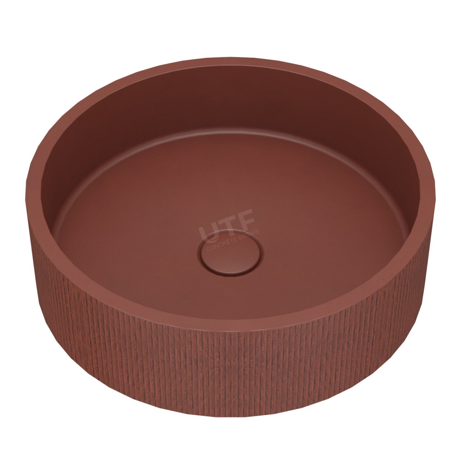 UF-1038E Sculpted Cement Bathroom Basin