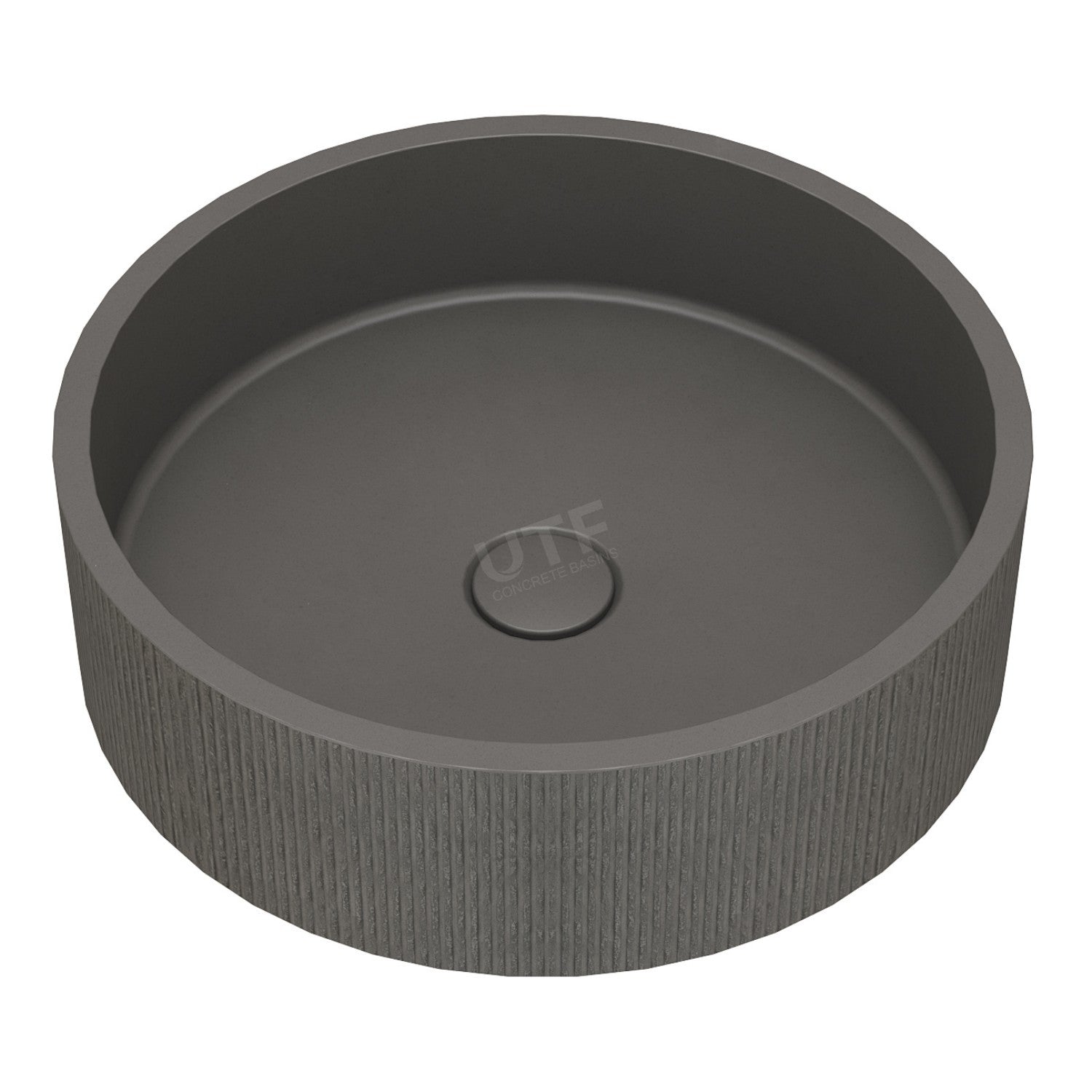 UF-1038E Sculpted Cement Bathroom Basin