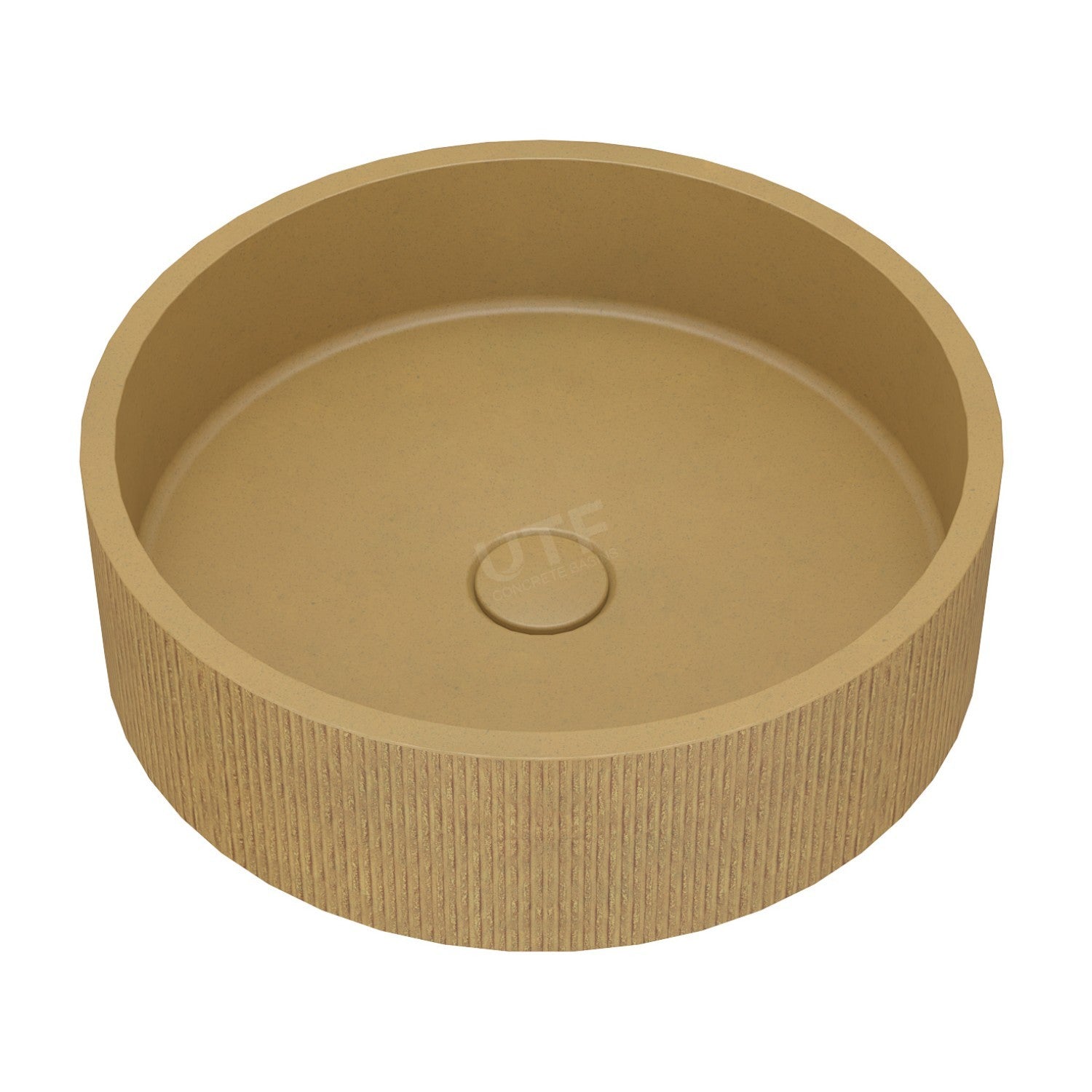 UF-1038E Sculpted Cement Bathroom Basin