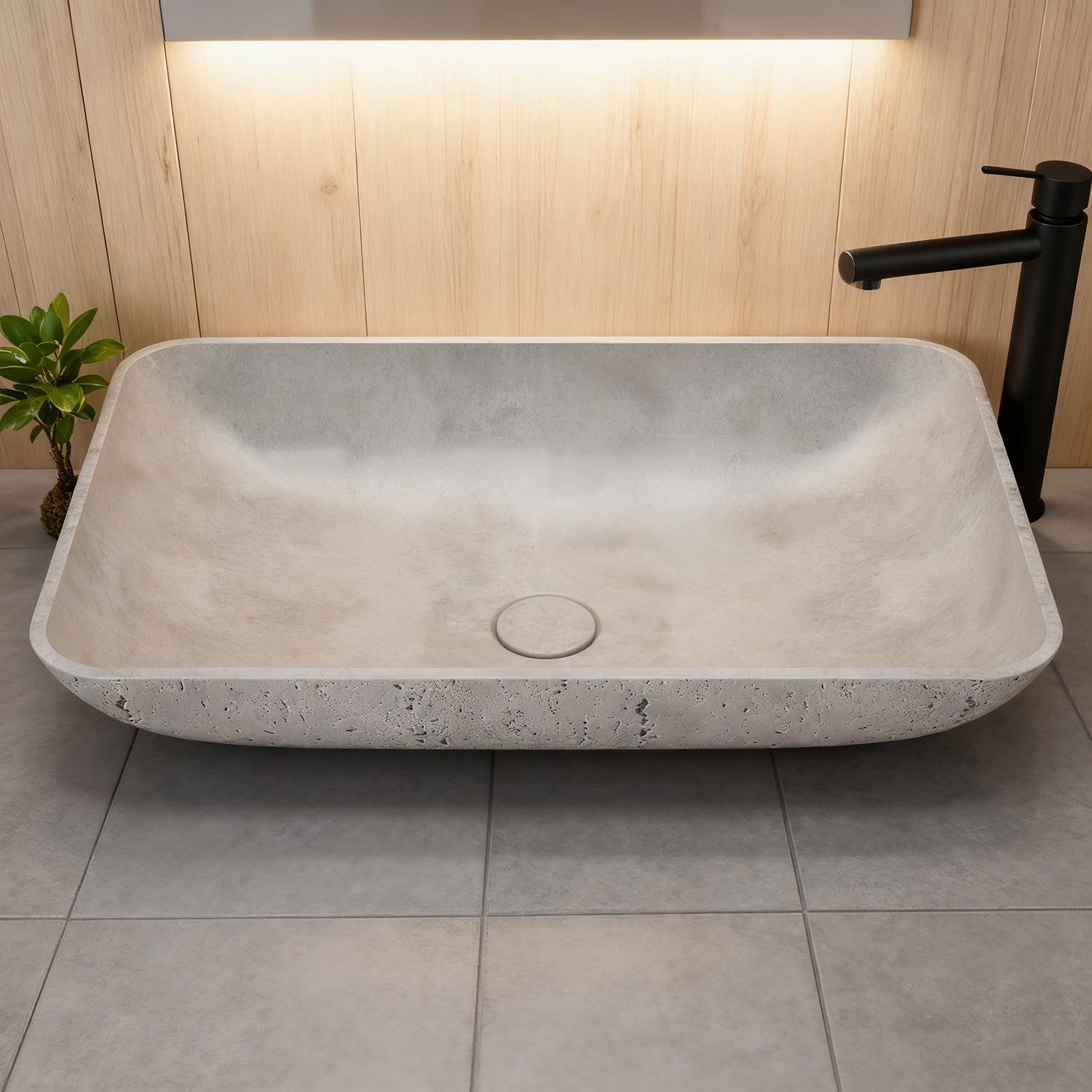 UF-1021A Luxury Cement Washbasin with Pores