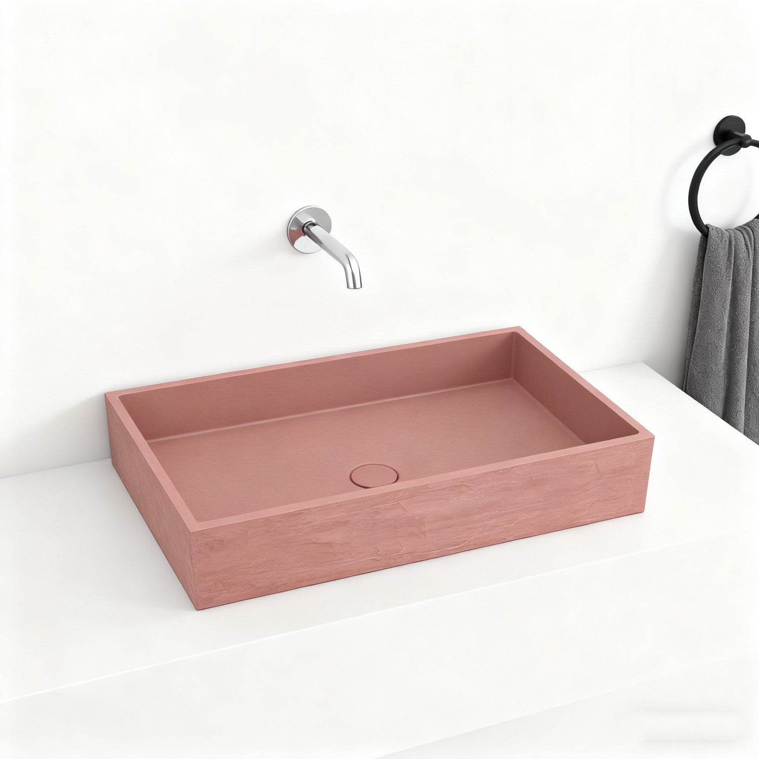 UF-1010C Natural Texture Cement Washbasin