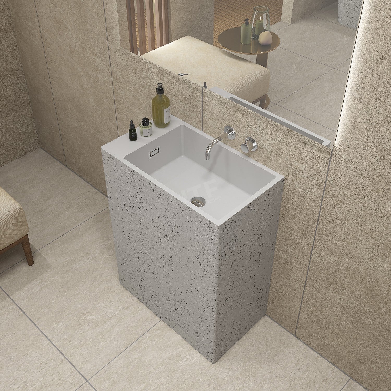UF-3003 Hotel Luxury Pedestal Basin