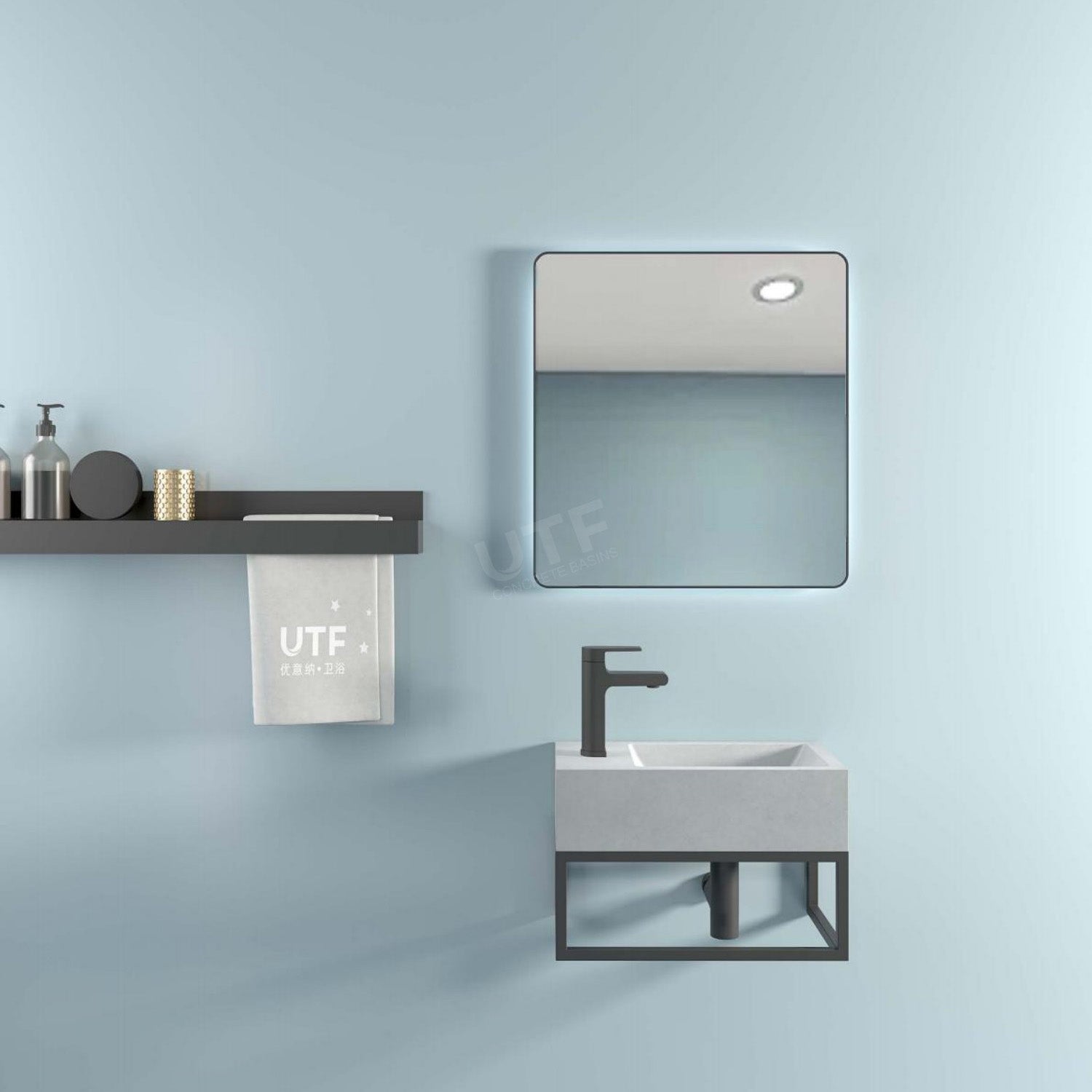 UF-4002 Modern Concrete Wall Mounted Basin
