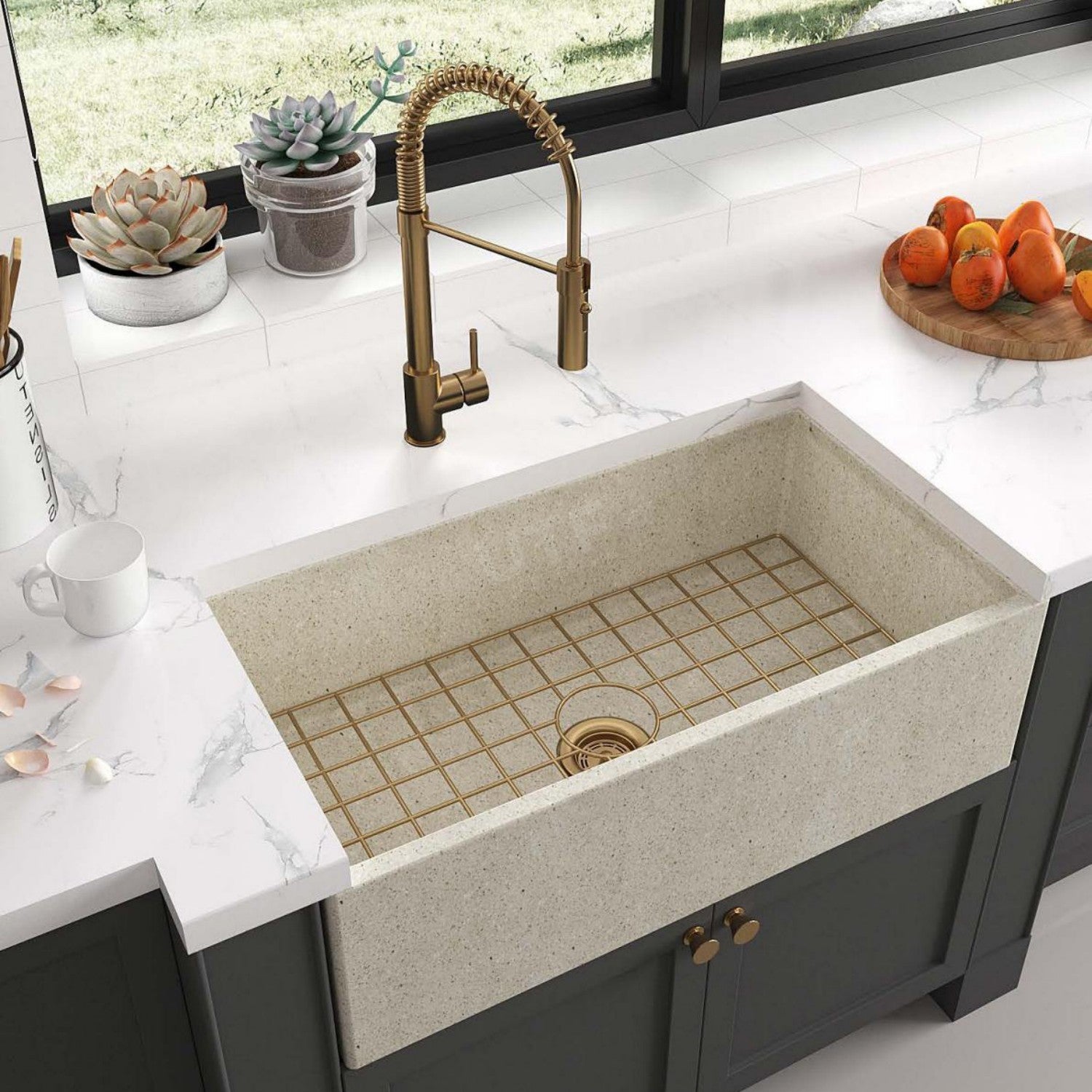 UF-8008 Custom-Colored Concrete Sink