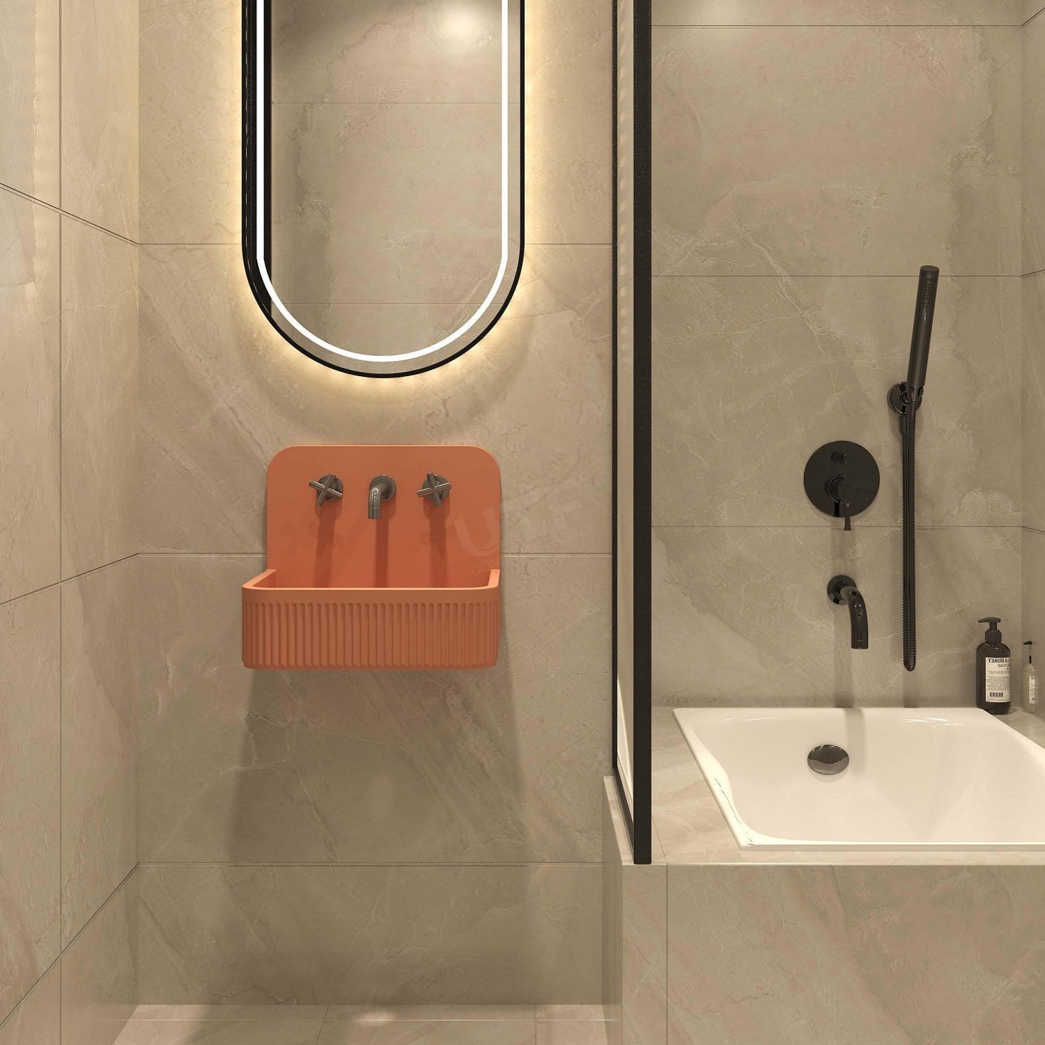 UF-4009 Eco-Friendly Wall-Hung Concrete Sink