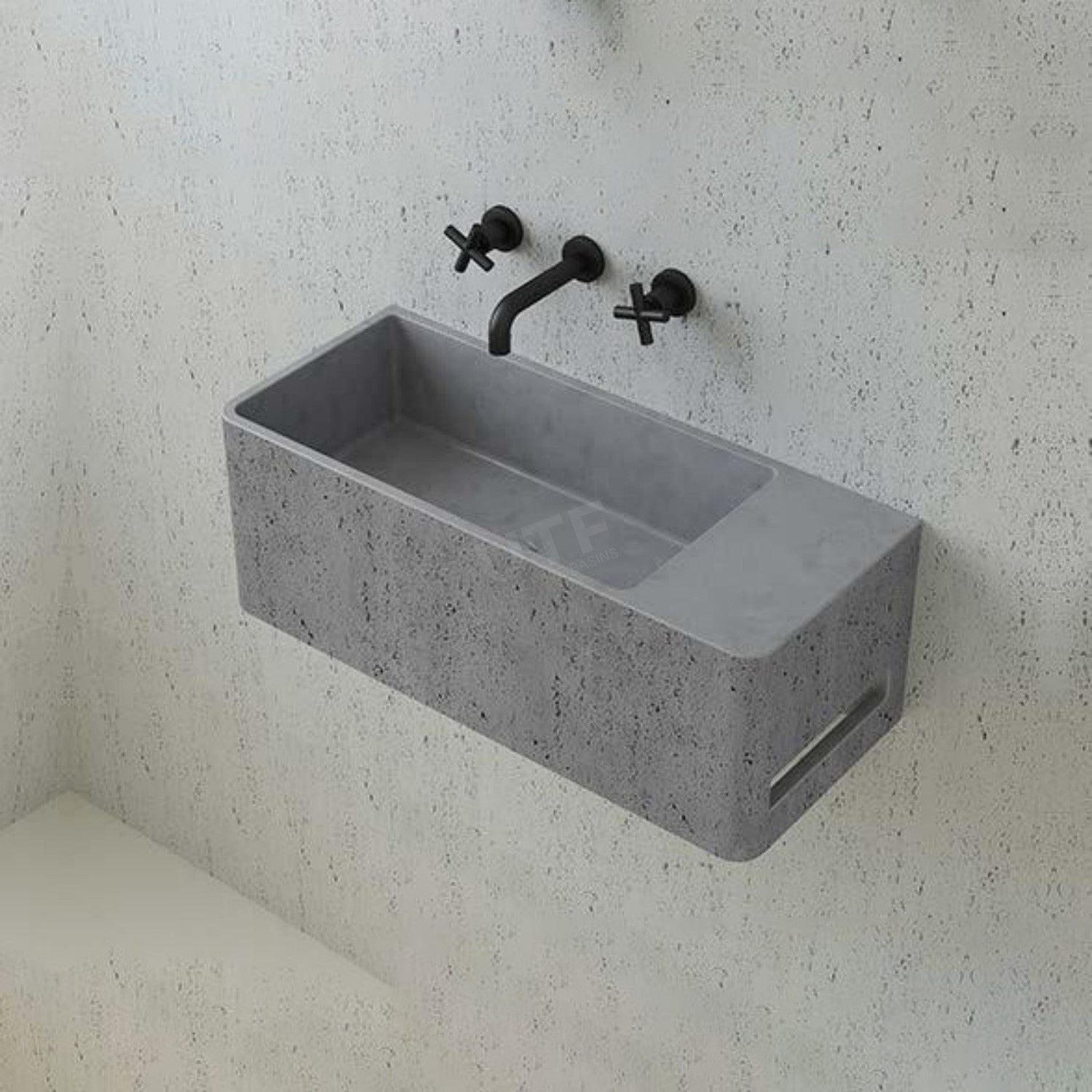 UF-4013 Rectangular Wall-Mounted Concrete Sink