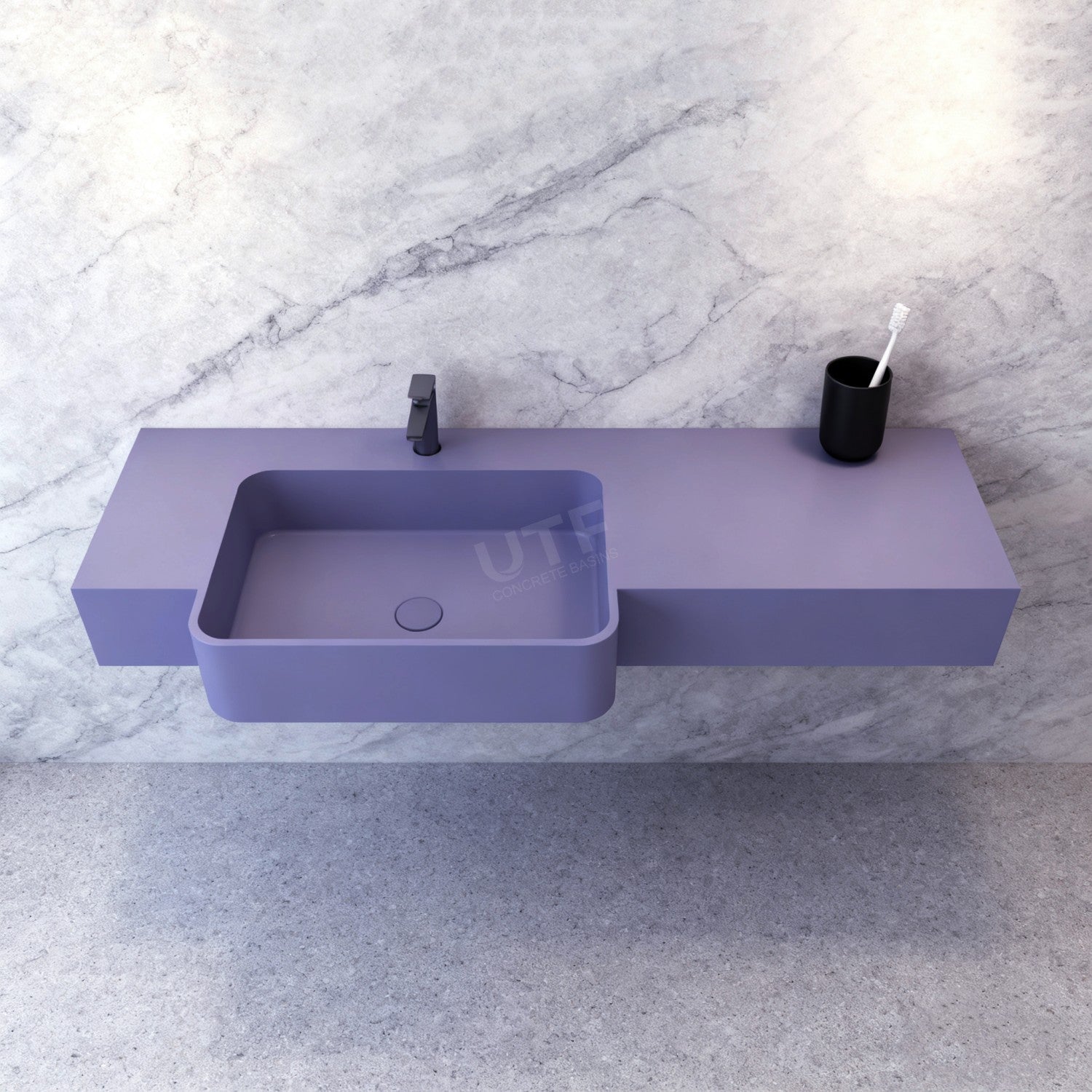 UF-4004 Handcrafted Concrete Vessel Sink Basin