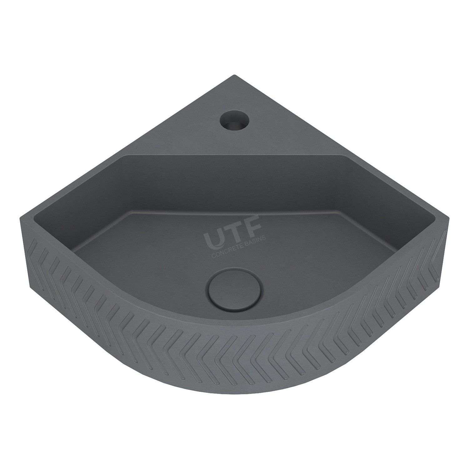 UF-4010 Round Wall-Mounted Concrete Sink