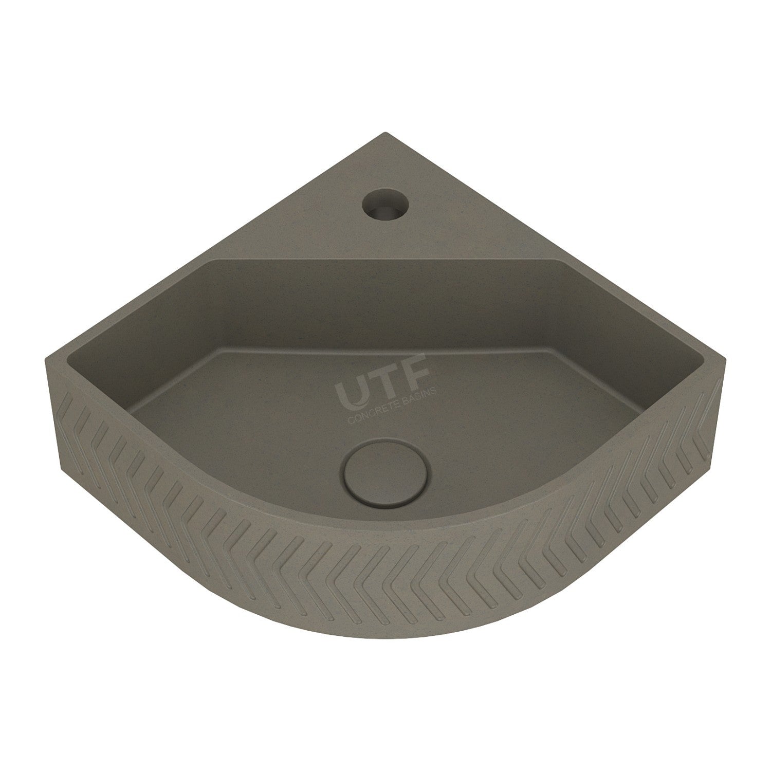 UF-4010 Round Wall-Mounted Concrete Sink