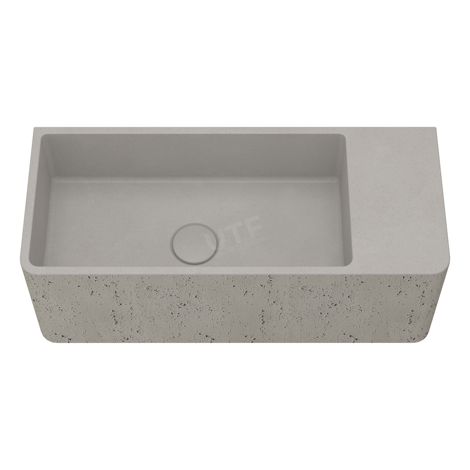 UF-4013A Modern Rectangular Wall-Hung Concrete Sink