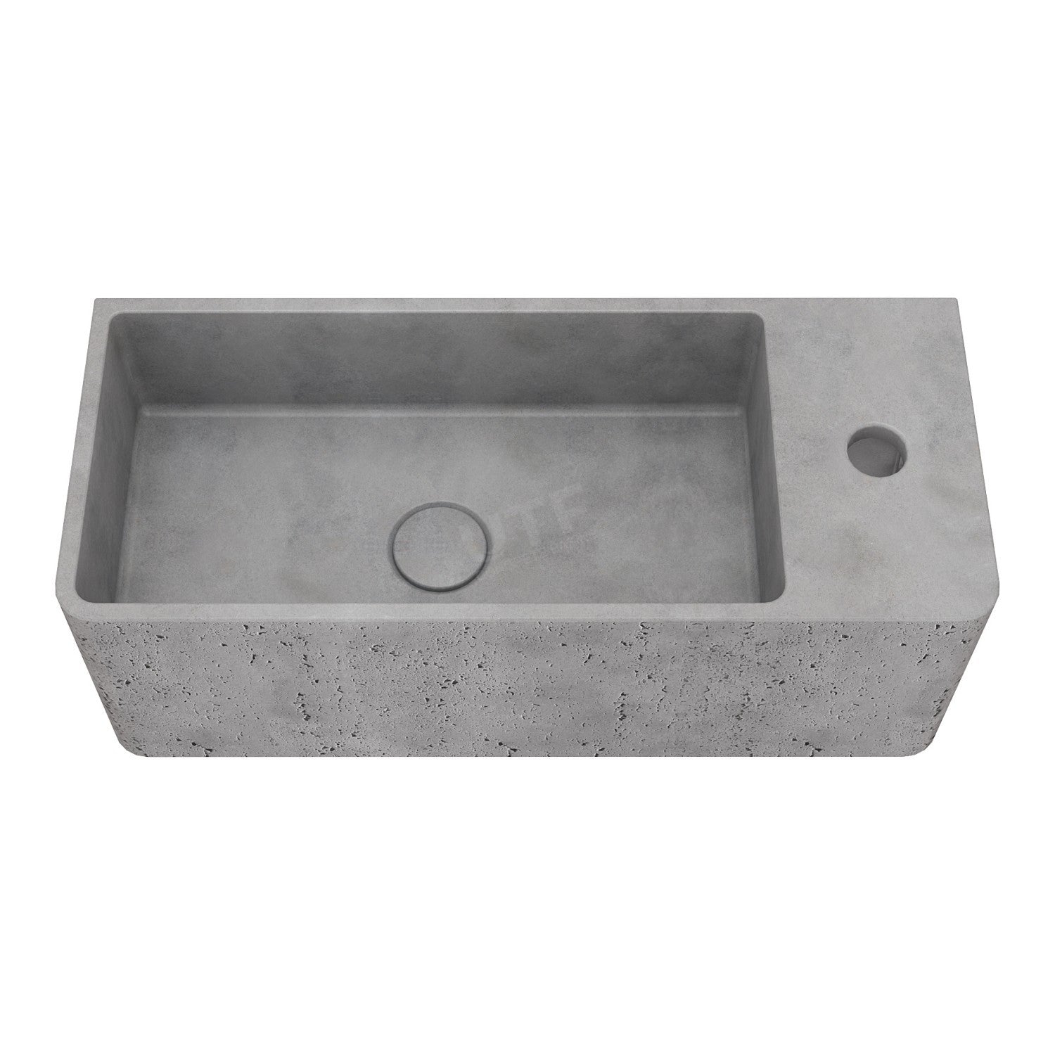 UF-4013A Modern Rectangular Wall-Hung Concrete Sink