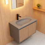UF-4005 Custom Solid Concrete Bathroom Vanity Basin