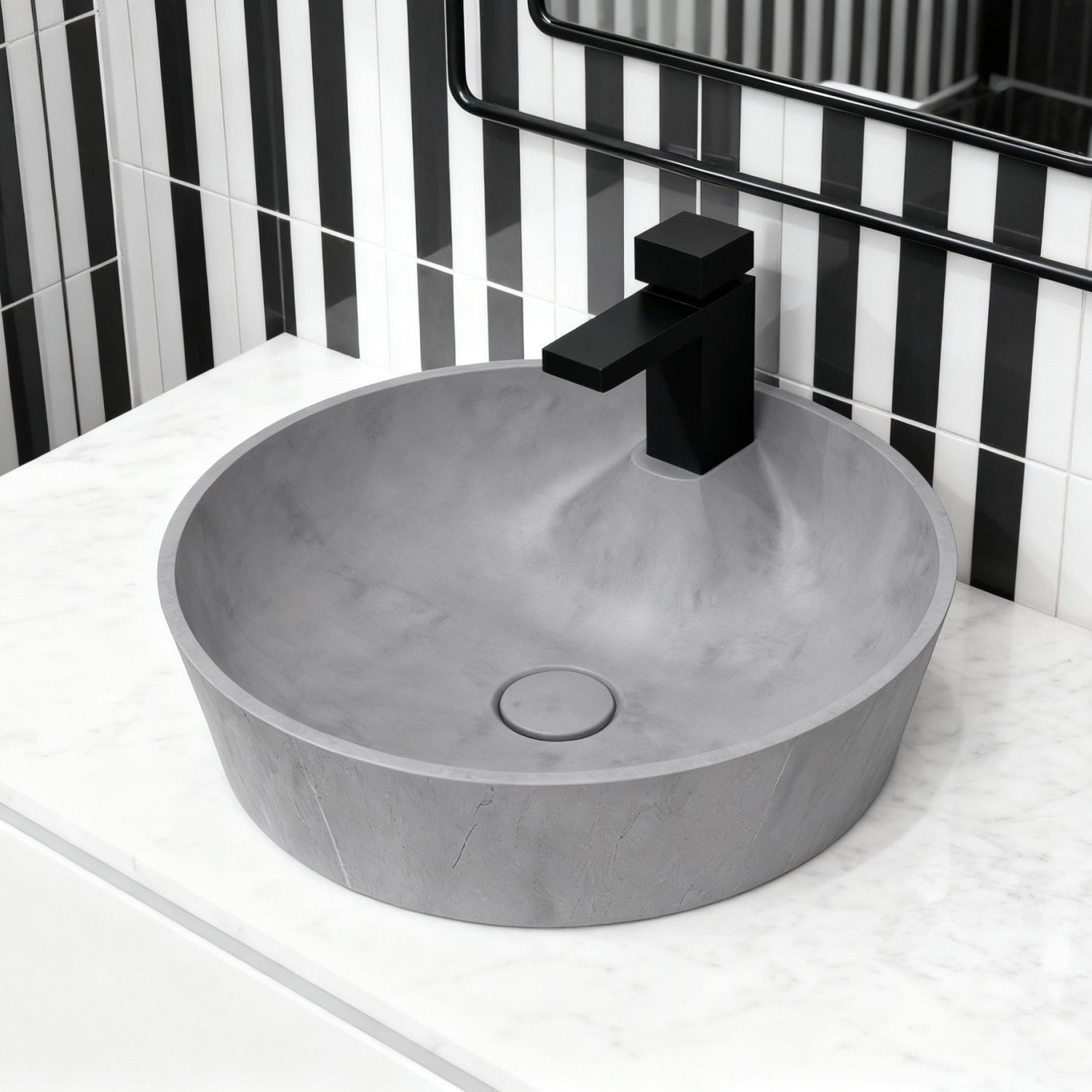 UF-1048D Textured Powder Room Basin